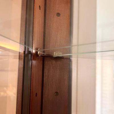 Solid Cherry Lighted Curio Cabinet