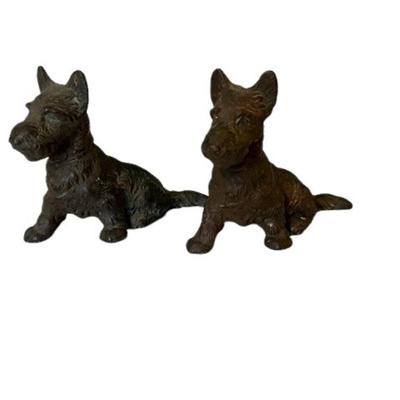 Pair of Antique Cast Iron Scottish Terriers