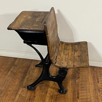 Antique Childrens School Desk