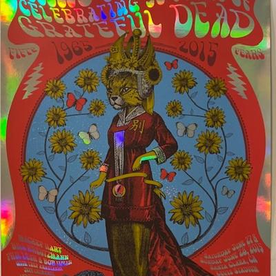 2015 Grateful Dead Fare Thee Well Foil Serigraph