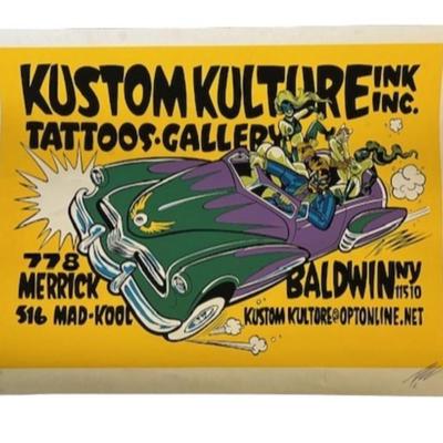 Signed Kustom Kulture Ink, Inc. Serigraph