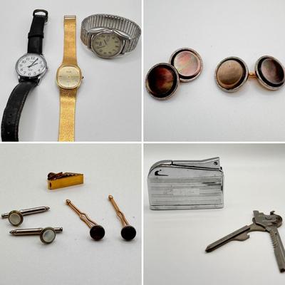 Bill Blass, Timex, & Seiko Watches with Swank Cufflinks & More (K-DZ)