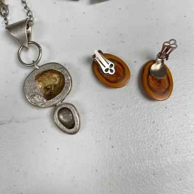 Sterling Charm Necklace, Wooden Bangles, & More Decorative Jewelry (K-DZ)