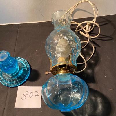 Vintage Electrified Kerosene Lamp
