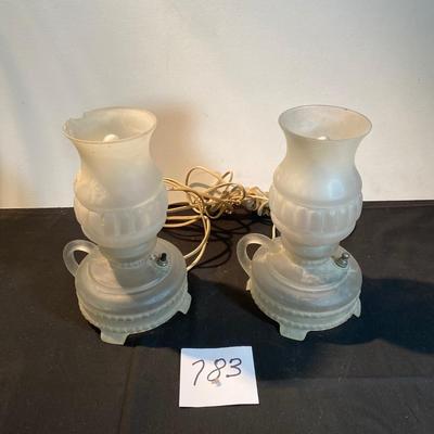 Vintage Frosted Lamps
