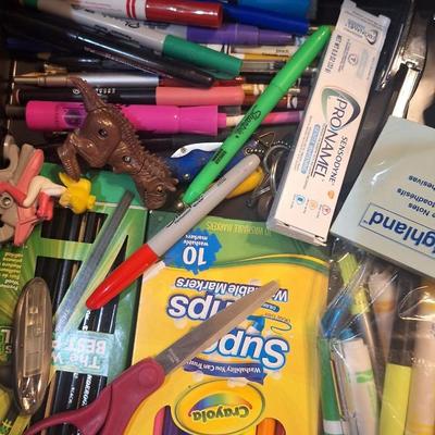Office bundle desk lamp markers etc