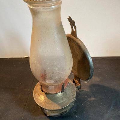 Vintage Oil Lamp with Wall Hanger