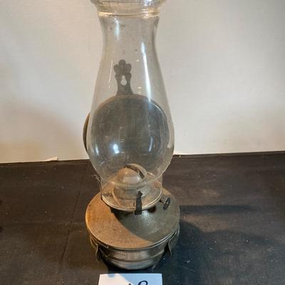 Vintage Oil Lamp with Wall Holder