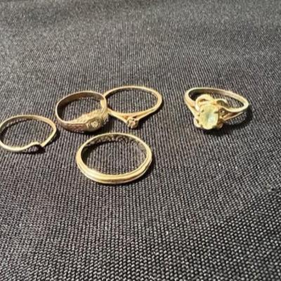 Tested 10K Gold Ring Assortment [7.24g]