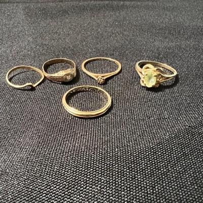 Tested 10K Gold Ring Assortment [7.24g]