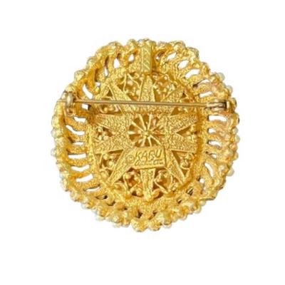 Karu Designer Jewelry Portrait Miniature Brooch