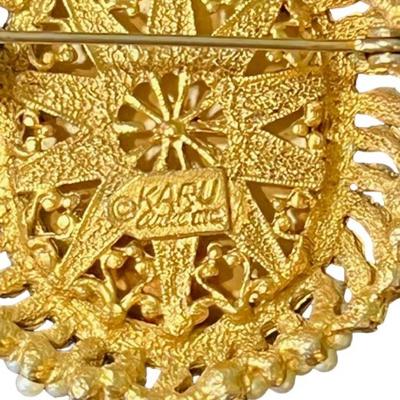 Karu Designer Jewelry Portrait Miniature Brooch