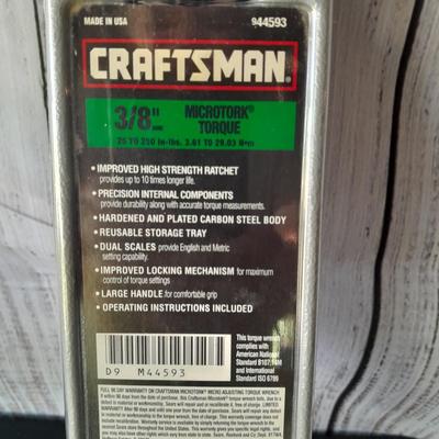New Craftsman 3/8 " Microtork ratchet