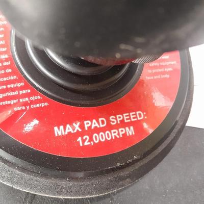 Brand new Husky 6" Dual Action Sander with instructions and brand-new sanding discs