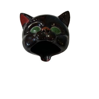Vintage Redware Cat Ashtray