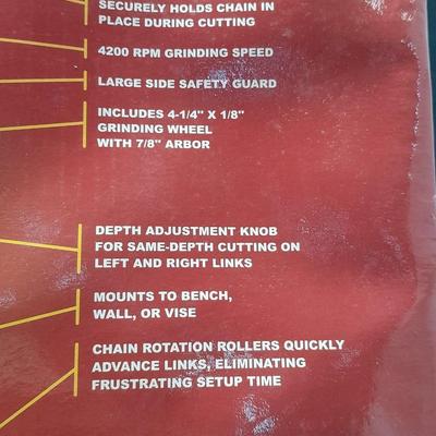 Chicago Electric Power Tool Electric Chain saw sharpener