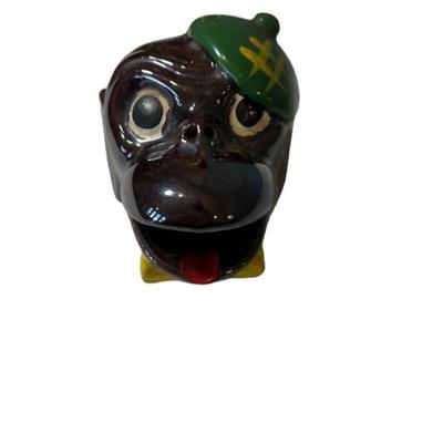 Vintage Redware Monkey Ashtray