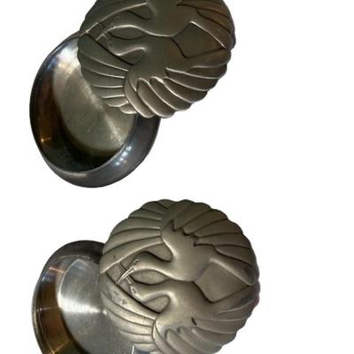 Pair of Mid-Century Seagull Pewter Trinket Dishes