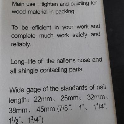 BRAND NEW - Central Pneumatic Air Nailer Roofing - Never used!