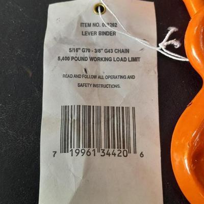 Brand new - Lever Binder - 5/16" G70 3/8" G43 Chain 5,400 lb. working Load limit