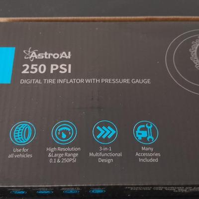 Astro AI 250 PSI Digital Tire Inflator with pressure gauge - New in Box