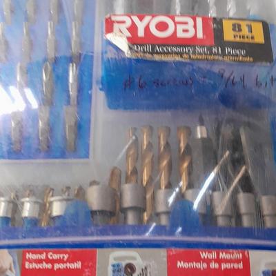 Ryobi 81-piece Drill Accessory set - appears complete - like new!