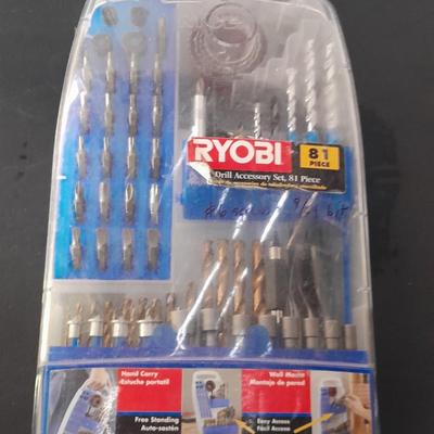 Ryobi 81-piece Drill Accessory set - appears complete - like new!