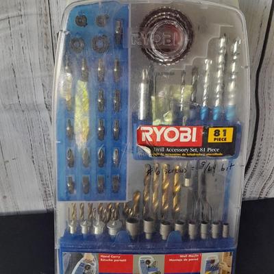 Ryobi 81-piece Drill Accessory set - appears complete - like new!