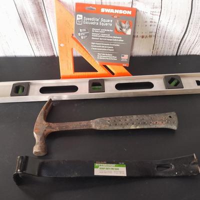 New Swanson Speedlite Square with Hammer - metal level - Pitsburgh heavy duty pry bar