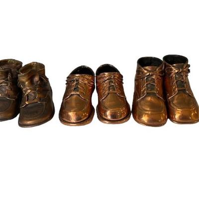 Vintage Bronzed Baby Shoe Assortment