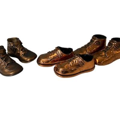 Vintage Bronzed Baby Shoe Assortment