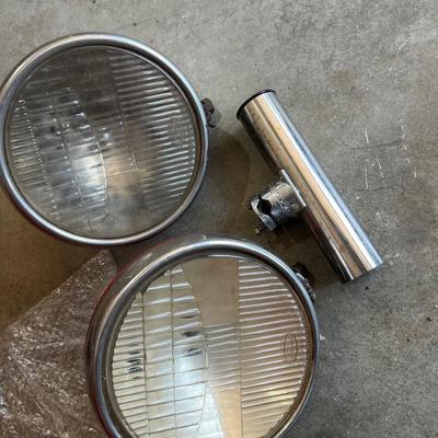 Shelving Units with Vintage Car and Harley Parts
