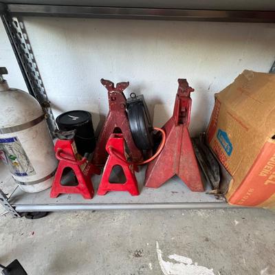 Shelving Units with Vintage Car and Harley Parts