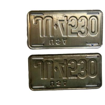 Matched Pair of 1976 USA License Plates