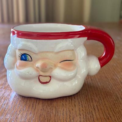 Vintage Holt Howard Winking Santa Mugs