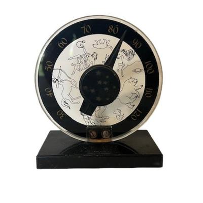 Art Deco Zodiac Acrylic Desk Thermometer