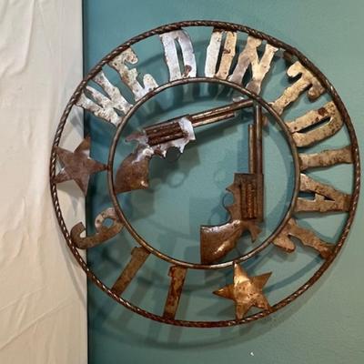 "We Don't Dial 911" Metal Art