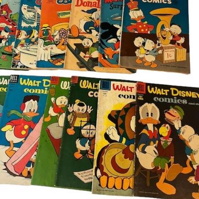 Vintage 1950s Dell Walt Disney Comic Book Assortment