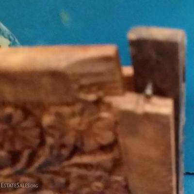 1960s Sheeshan Wood letter holder and desk organizer. 