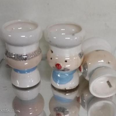 1960s Holt Howard Collectible lot of 4 ceramic egg cups. 