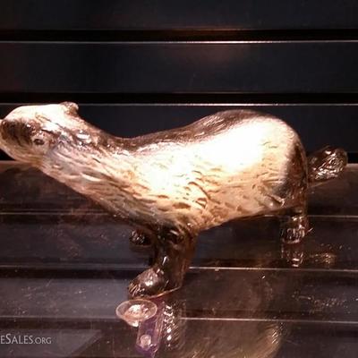 P. Marioni 1960s ceramic badger Created from fine Italian ceramic pottery