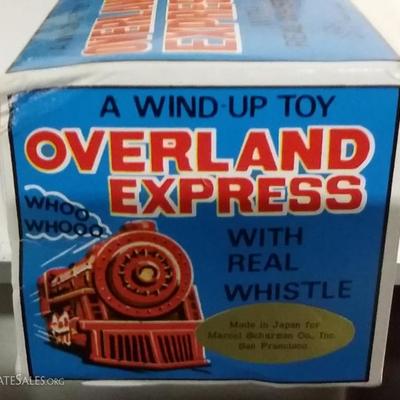 1960 Overland Express wind up train made in Japan 