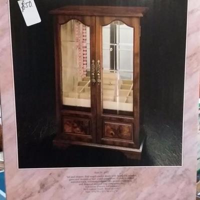 London Leather style No. 6972 French Waltz Jewelry Box-Tall and elegant. 