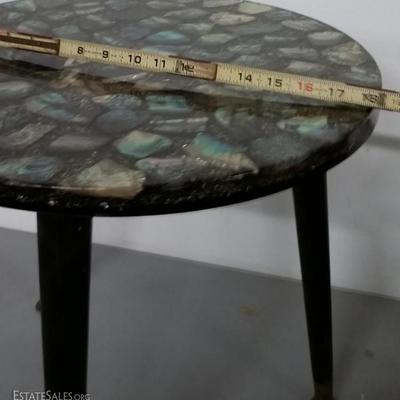 Vtg Mid Century Danish Modern Lucite Abalone Table