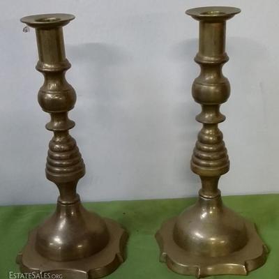 Pair Solid Brass candle sticks