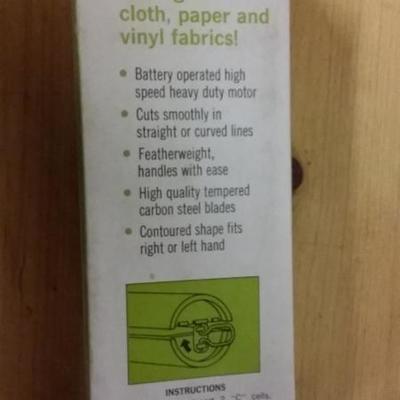 Vintage cordless electric scissors by Charter supply corp