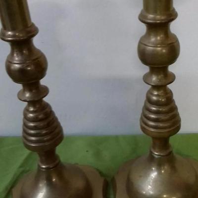 Pair Solid Brass candle sticks