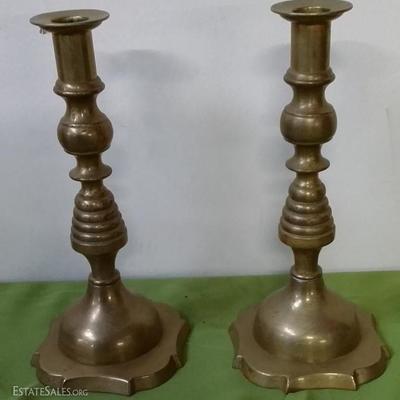Pair Solid Brass candle sticks
