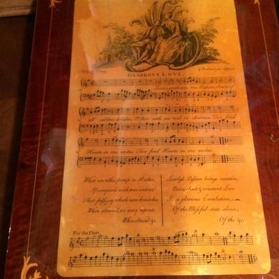 Vintage Mounted reprint of George Bickham Jr, Generous Love sheet music