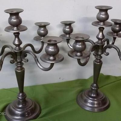 Pair Silverplate candleholders/candelabra
